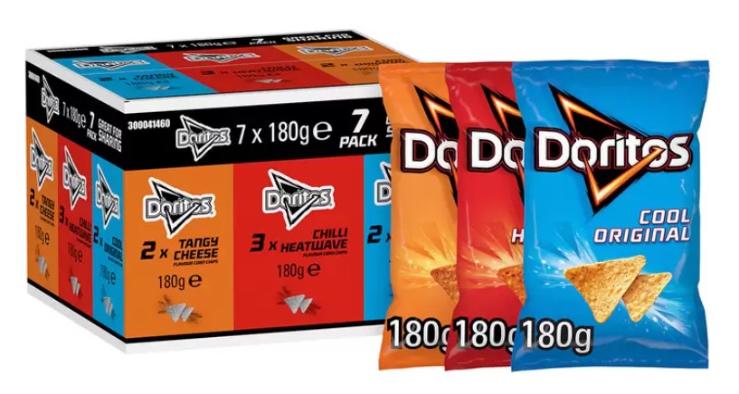 Walkers Doritos Variety Box, 7 x 180g